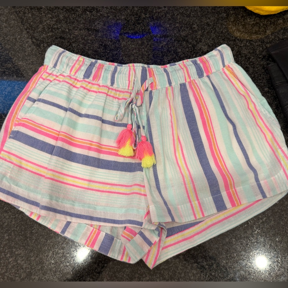 Vineyard Vines Pink and Blue Drawstring Shorts